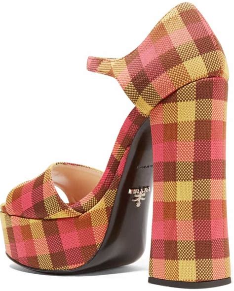 prada checked jacquard platform|Prada Sandals for Women .